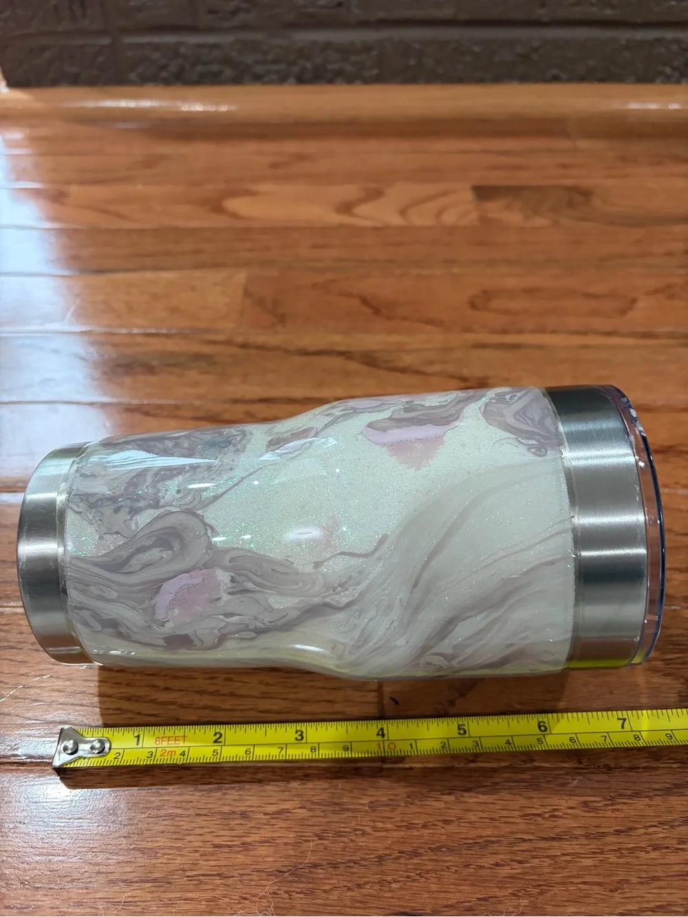 Insulated stainless steel tumbler Marble-Pattern Travel Tumbler - Mauve/Taupe*